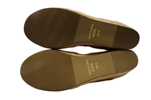 【arui_toe 1100 オレンジ】伸縮ゴムの本革コンフォートスリッポン