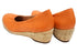 【arui_toe 1100 オレンジ】伸縮ゴムの本革コンフォートスリッポン