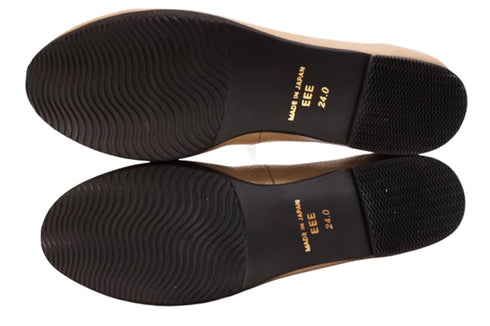 【arui_toe 1701 グレージュ】リボンモチーフ本革パンプス