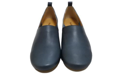 【TODAY'S 1877 ネイビー】シンプルなLカット本革やわらかスリッポン