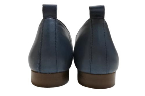 【TODAY'S 1877 ネイビー】シンプルなLカット本革やわらかスリッポン