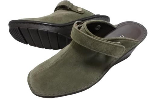 【インコルジェ2016 カーキ】ウェッジハイヒール2WAYミュール