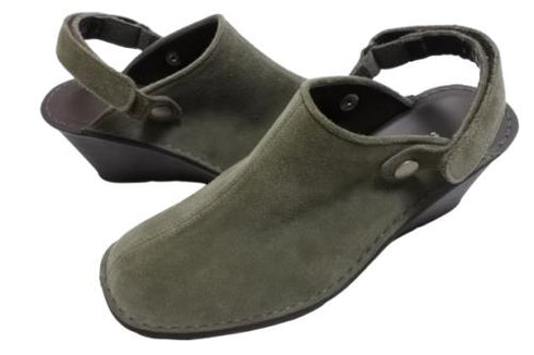 【インコルジェ2016 カーキ】ウェッジハイヒール2WAYミュール