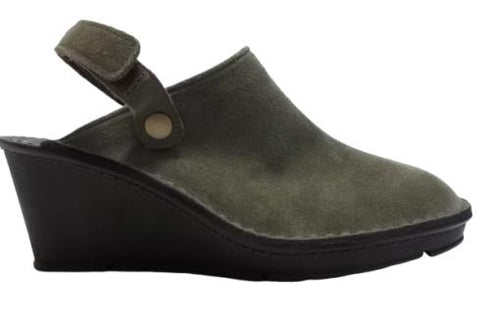 【インコルジェ2016 カーキ】ウェッジハイヒール2WAYミュール