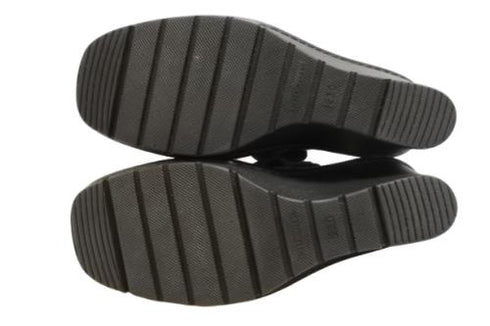 【インコルジェ2016 ネイビー】ウェッジハイヒール2WAYミュール