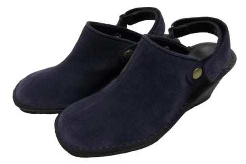 【インコルジェ2016 ネイビー】ウェッジハイヒール2WAYミュール