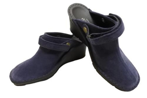 【インコルジェ2016 ネイビー】ウェッジハイヒール2WAYミュール