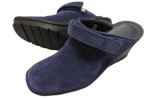 【インコルジェ2016 ネイビー】ウェッジハイヒール2WAYミュール