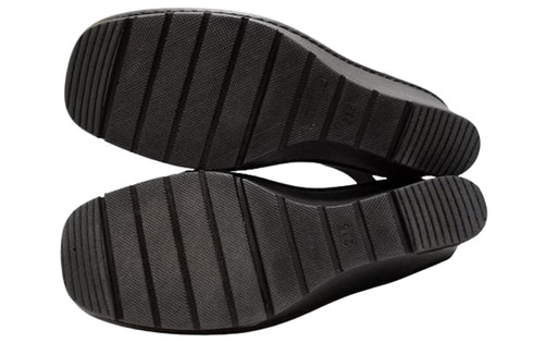 【インコルジェ2023 ネイビー】ウェッジハイヒールストラップサンダル