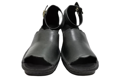 【インコルジェ2023 ネイビー】ウェッジハイヒールストラップサンダル