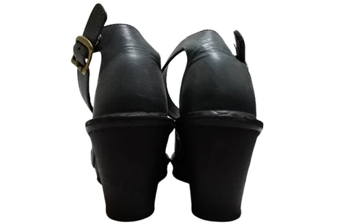 【インコルジェ2023 ネイビー】ウェッジハイヒールストラップサンダル