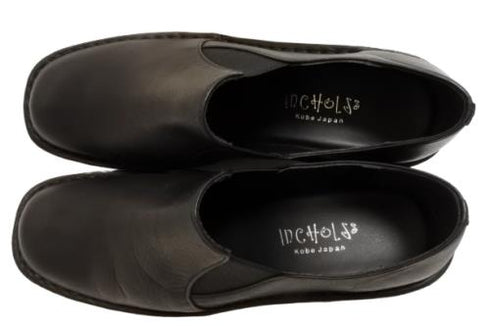 【インコルジェ 2027 ブラック】ウェッジハイヒールスリッポンシューズ