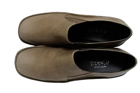 【インコルジェ 2027 オークベージュ】ウェッジハイヒールスリッポンシューズ