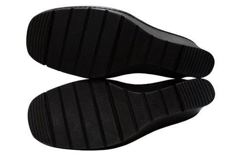 【インコルジェ 2027 オークベージュ】ウェッジハイヒールスリッポンシューズ