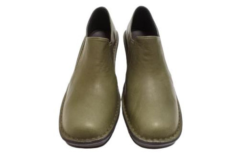 【インコルジェ 2027 オリーブ】ウェッジハイヒールスリッポンシューズ