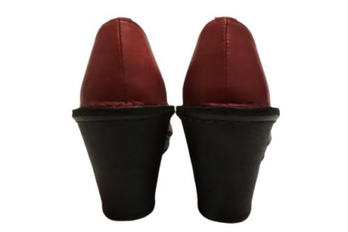 【インコルジェ 2027 ワイン】ウェッジハイヒールスリッポンシューズ