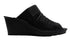 【インコルジェ 2036 ブラック】本革ウェッジハイヒールオープントゥサンダル