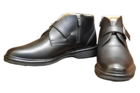 【Rinescante Valentiano22 ブラック】ベルトタイプチャッカブーツ