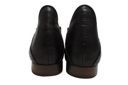 【TODAY'S 2418 ブラック】本革ポインテッドトゥ サイドゴアフラットシューズ