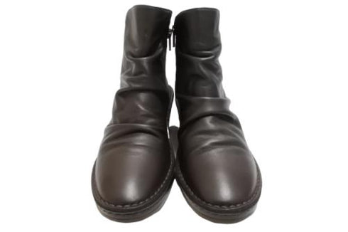 【インコルジェ3204 ダークブラウン】くしゅスマートショートブーツ