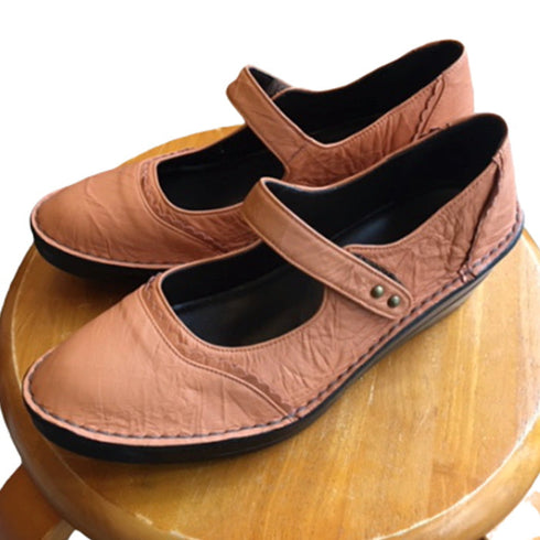 【インコルジェ3211 オレンジ】レース風飾りつき上品ストラップシューズ