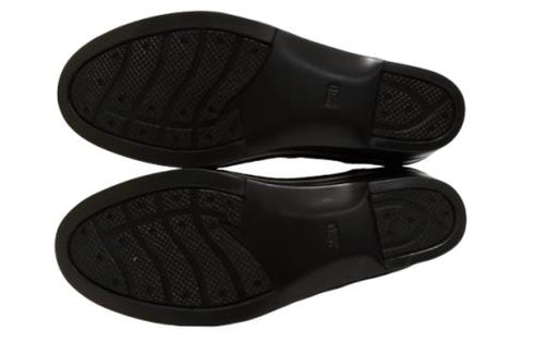 【インコルジェ 3221 ブラック】フラワーモチーフオープントゥシューズ