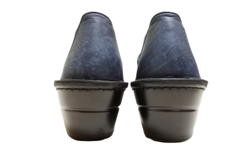 【インコルジェ 3221 ネイビー】フラワーモチーフオープントゥシューズ