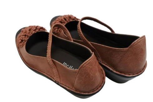 【インコルジェ 3221 ピンク】フラワーモチーフオープントゥシューズ