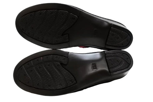 【インコルジェ 3221 レッド】フラワーモチーフオープントゥシューズ