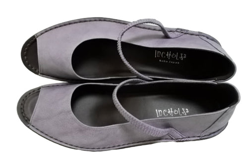 【インコルジェ 32211 パープル】シンプルなオープントゥシューズ