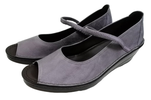 【インコルジェ 32211 パープル】シンプルなオープントゥシューズ