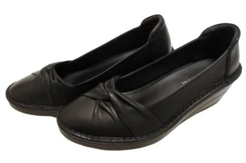 【インコルジェ 3232 ブラック】ターバンリボンパンプス