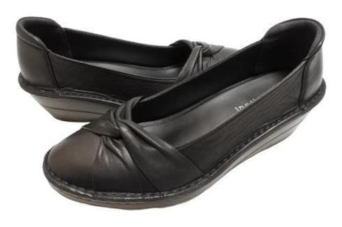 【インコルジェ 3232 ブラック】ターバンリボンパンプス