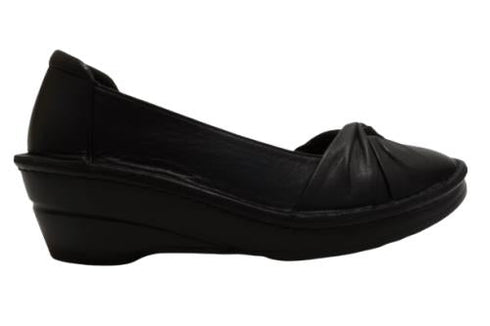 【インコルジェ 3232 ブラック】ターバンリボンパンプス