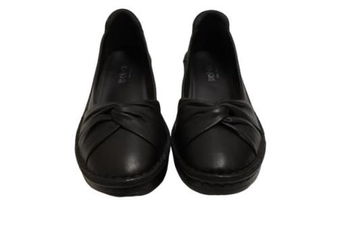 【インコルジェ 3232 ブラック】ターバンリボンパンプス