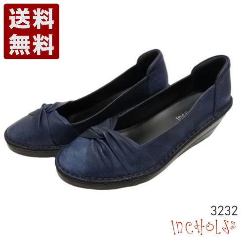 【インコルジェ 3232 ネイビー】ターバンリボンパンプス