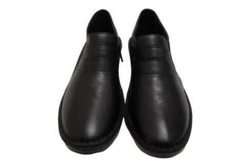 【インコルジェ3235 ブラック】デザインスリッポンシューズ