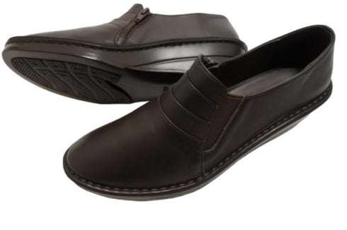 【インコルジェ3235 ダークブラウン】デザインスリッポンシューズ