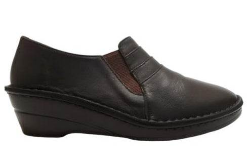 【インコルジェ3235 ダークブラウン】デザインスリッポンシューズ