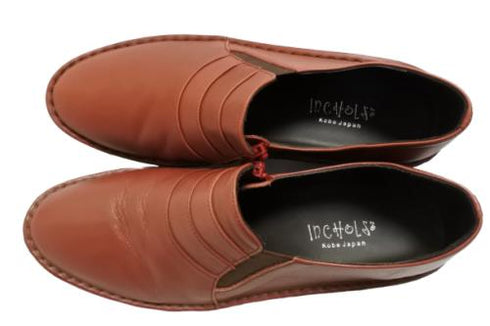 【インコルジェ3235 ワイン】デザインスリッポンシューズ