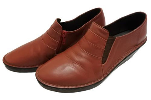 【インコルジェ3235 ワイン】デザインスリッポンシューズ