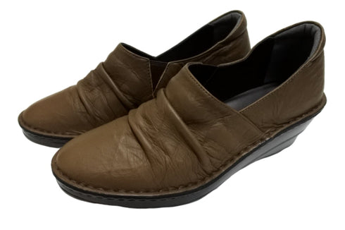 【インコルジェ3249 ダークブラウン】くしゅくしゅスマートスリッポン