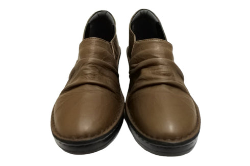 【インコルジェ3249 ダークブラウン】くしゅくしゅスマートスリッポン