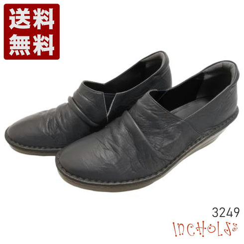 【インコルジェ3249 ダークネイビー】くしゅくしゅスマートスリッポン