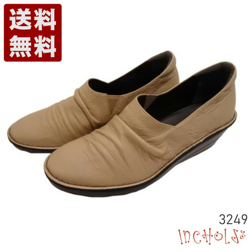 【インコルジェ3249 サンドグレイ】くしゅくしゅスマートスリッポン