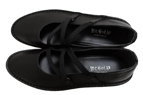 【インコルジェ3261 ブラック】ジグザグストラップパンプス