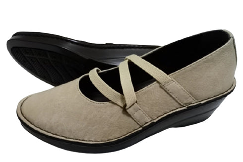 【インコルジェ3261 グレージュ】ジグザグストラップパンプス