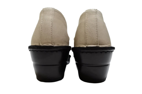 【インコルジェ3261 グレージュ】ジグザグストラップパンプス