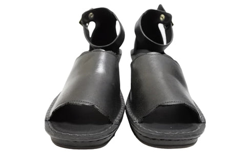 【インコルジェ 3262 ブラック】サイドオープンリボンパンプス