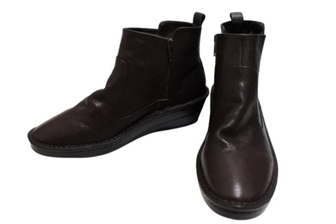 【インコルジェ3269 ダークブラウン】スマートショートブーツ